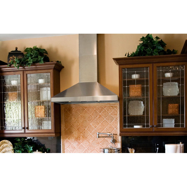 Windster 36 Inches 620 Cubic Feet Per Minute CFM Convertible Wall Mount Range Hood in Stainless